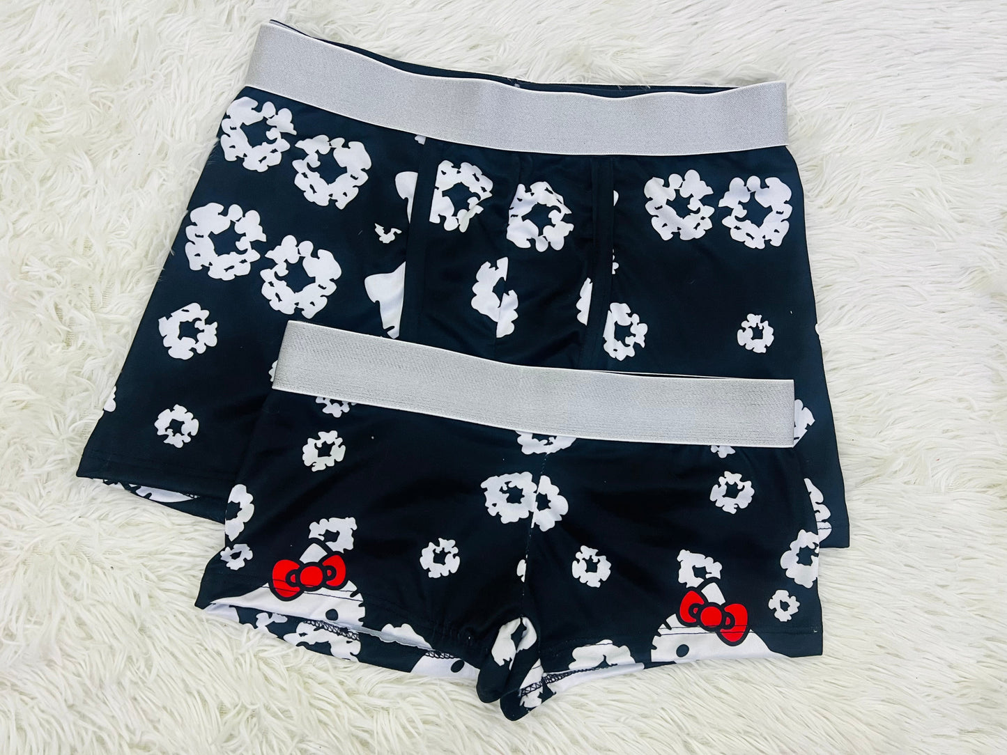 Gatito Y Flores Sin Color Duo Unitalla Con boxer.