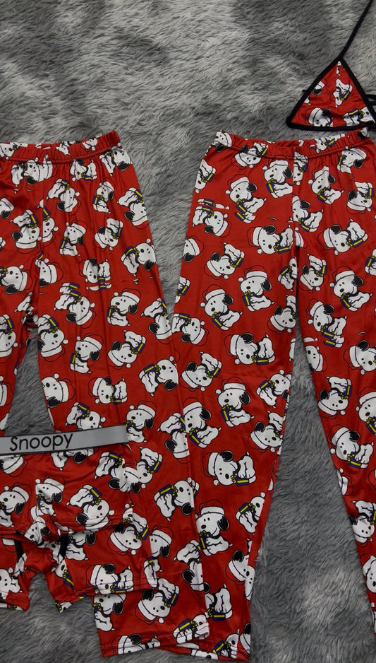 Snoopy Multicolor Duo de pijama de 5 piezas.