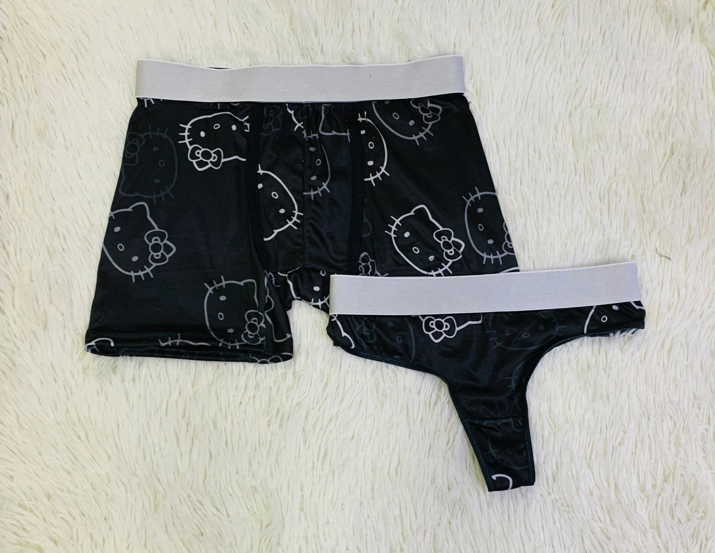 Kitty Faces Negro duo unitalla con tanga