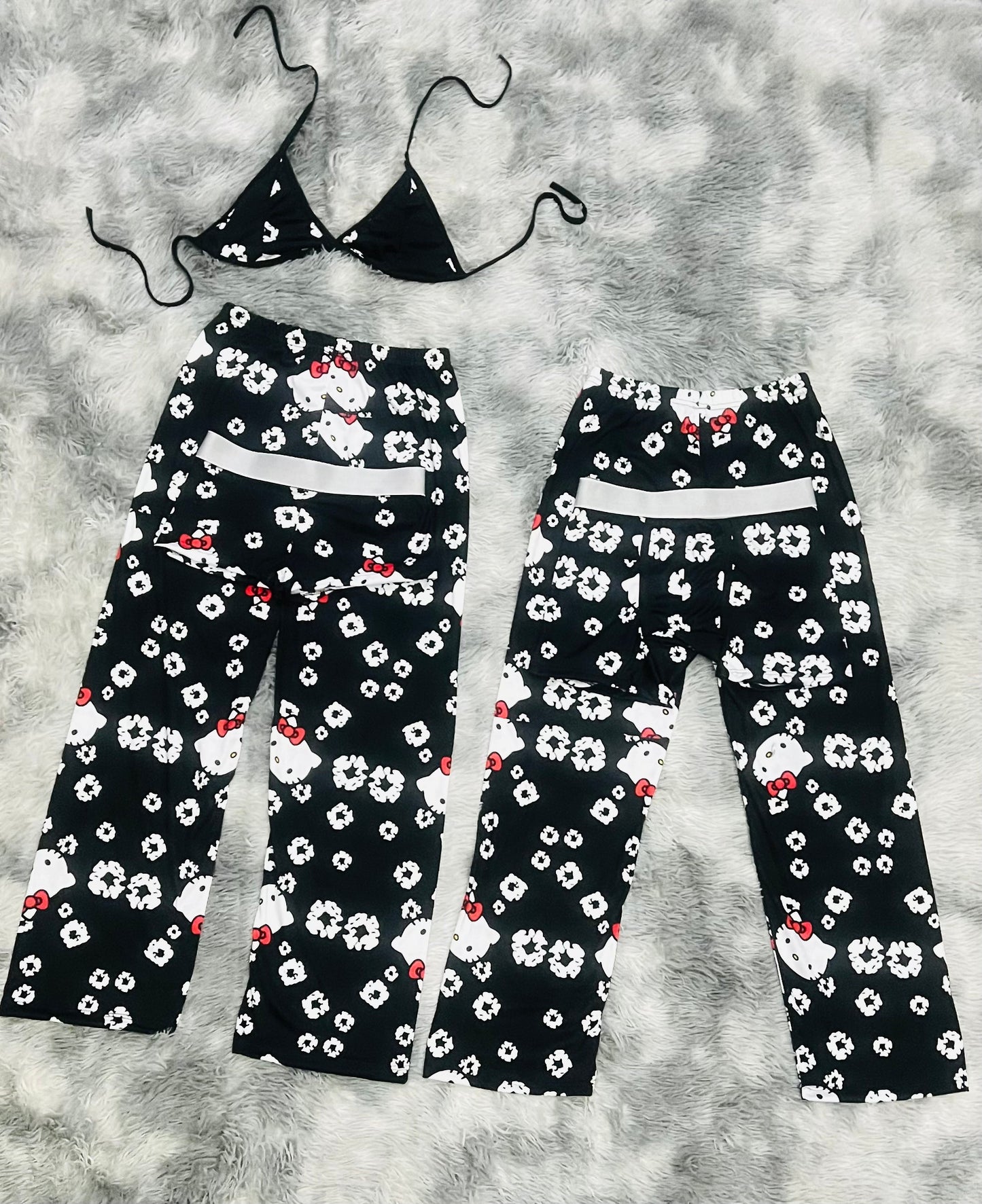 Hello Kitty Flor Rosa Duo Unitalla De 5 Piezas.