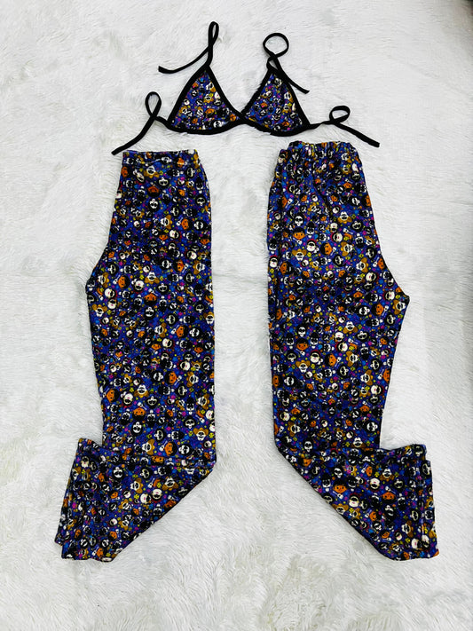 Estampado Coco Café Duo de pijama afelpada