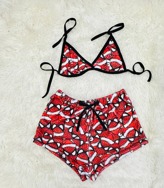 Spider Man Pijama Rojo short con top