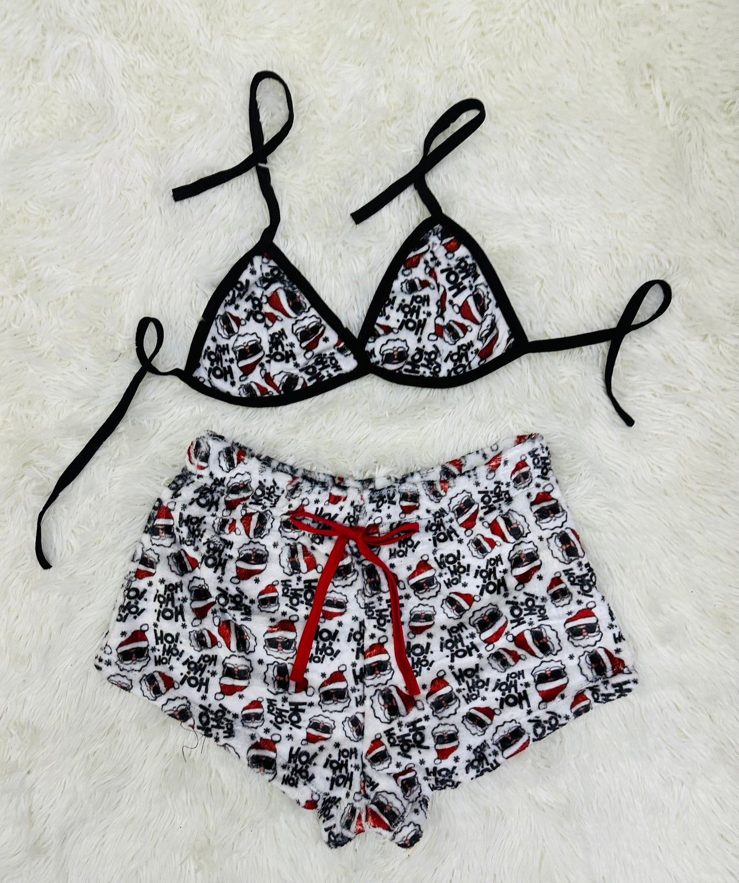 Santa Claus navideño shorts afelpados