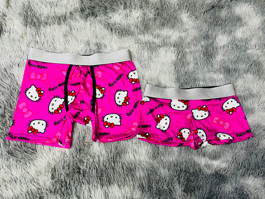 Estampa Gatito Rosa Duo Unitalla Con boxer.