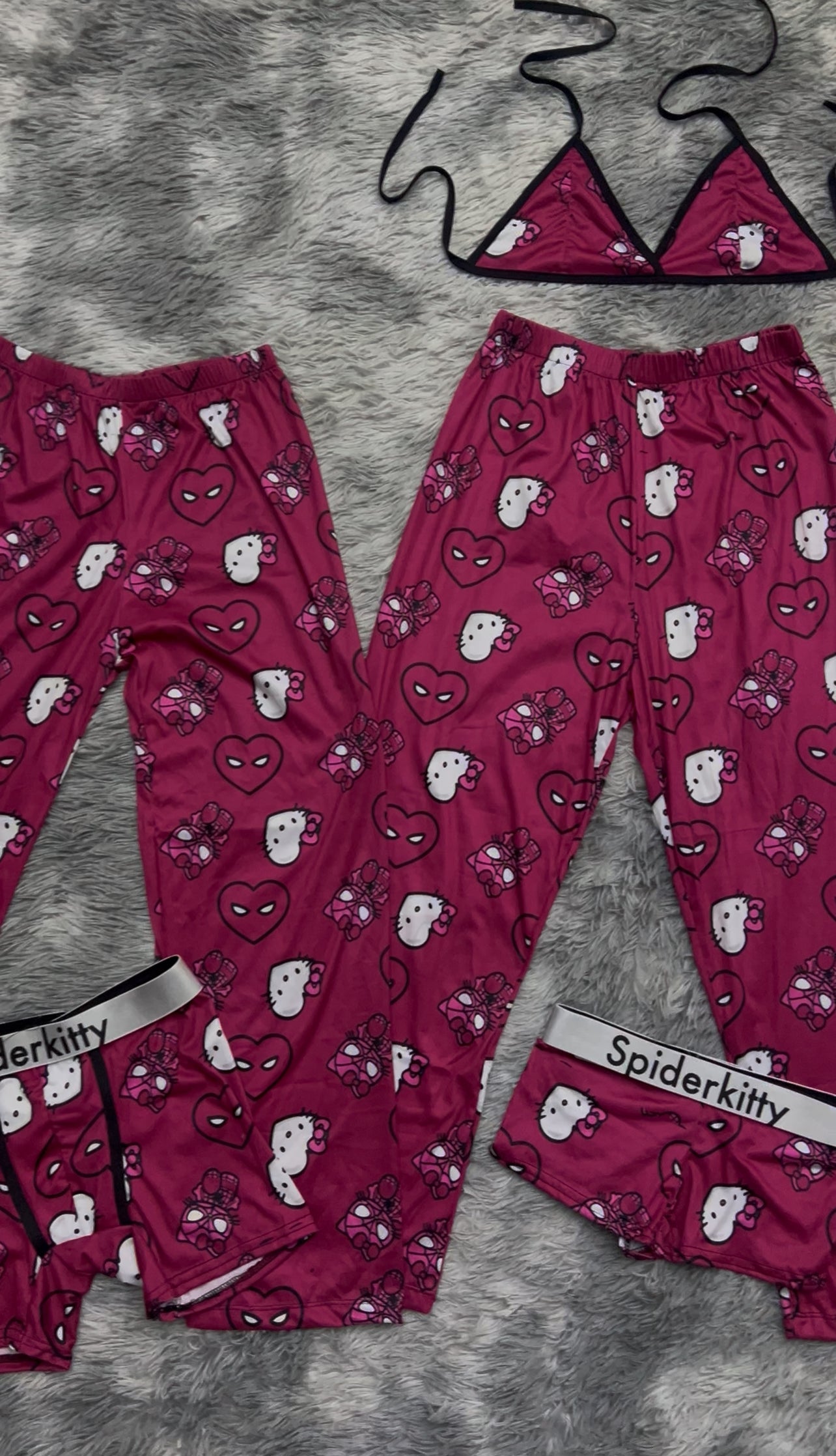 Spiderkitty Morado Duo Unitalla De 5 Piezas.