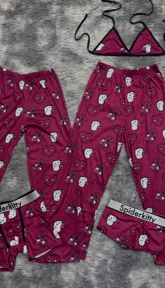 Spiderkitty Morado Duo Unitalla De 5 Piezas.