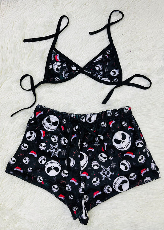 Pijama Gris short con top