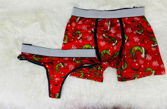 duo tanga grinch rojo navidad