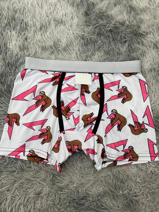 CT Rosa fondo blanco Boxer De Hombre Xl