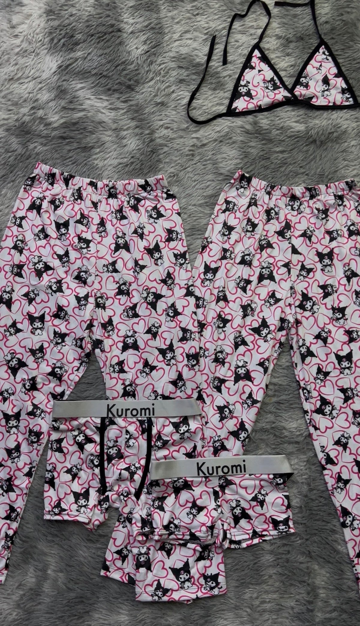 Kuromi Corazones Pijama De 5 Piezas