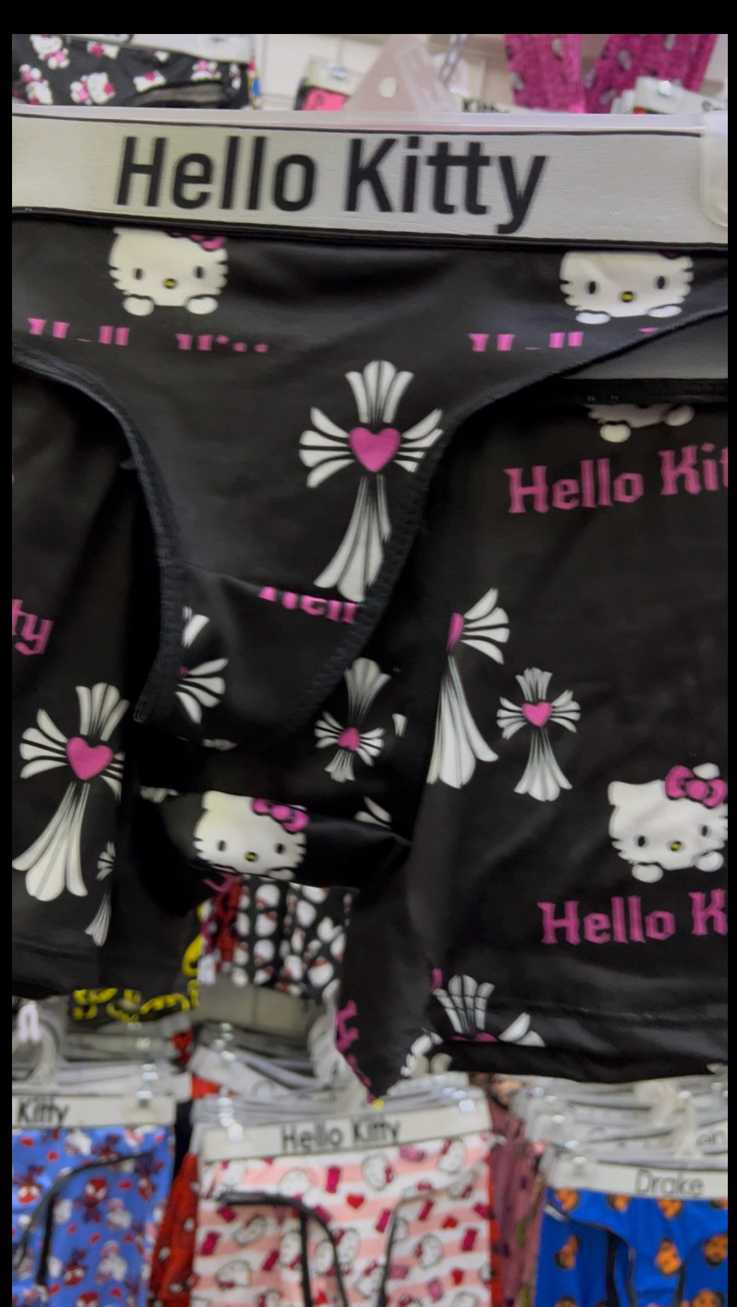 Hello Kitty Cross Negro duo unitalla con tanga