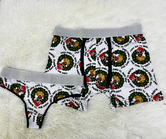 Bad Bunny Print Negro duo unitalla con tanga