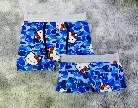 Camuflaje Gato Azul Duo Unitalla Con boxer.