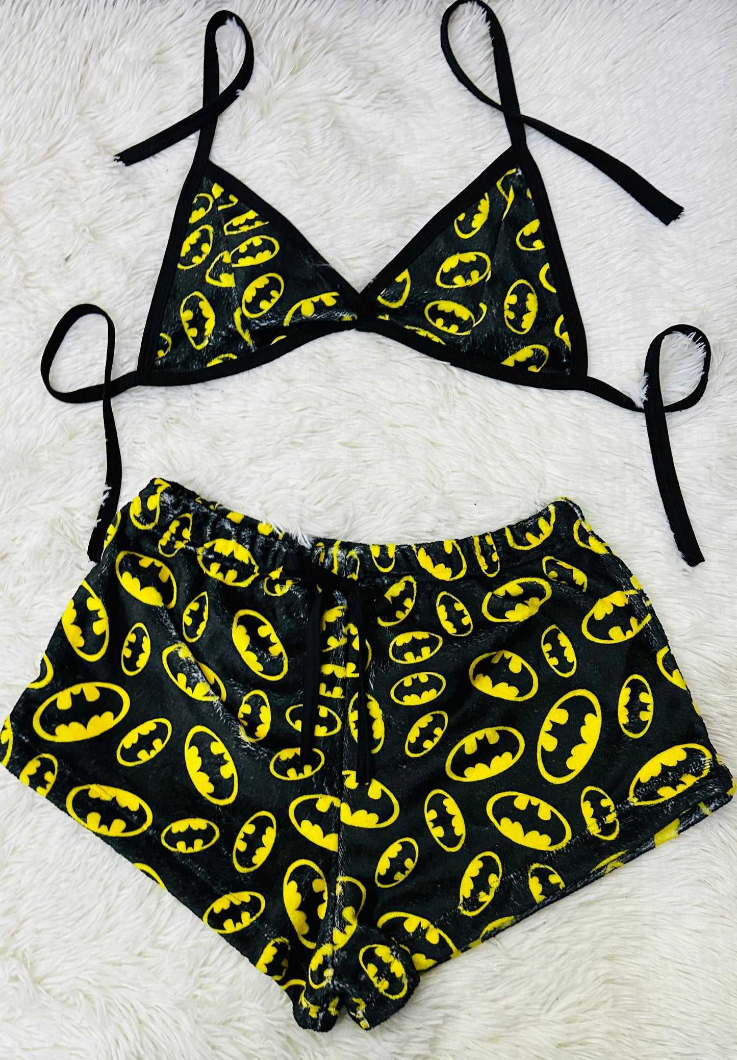 Batman Pijama Negro short con top
