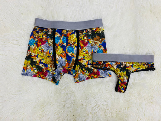 Goku Print Naranja duo unitalla con tanga