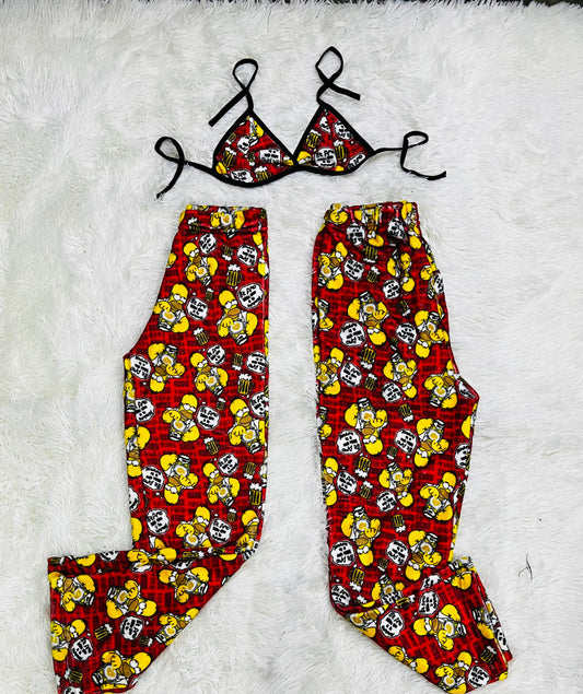 Pijama Peluche Sin Color Duo de pijama afelpada.