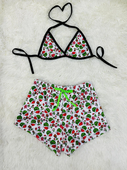 Grinch Verde short con top