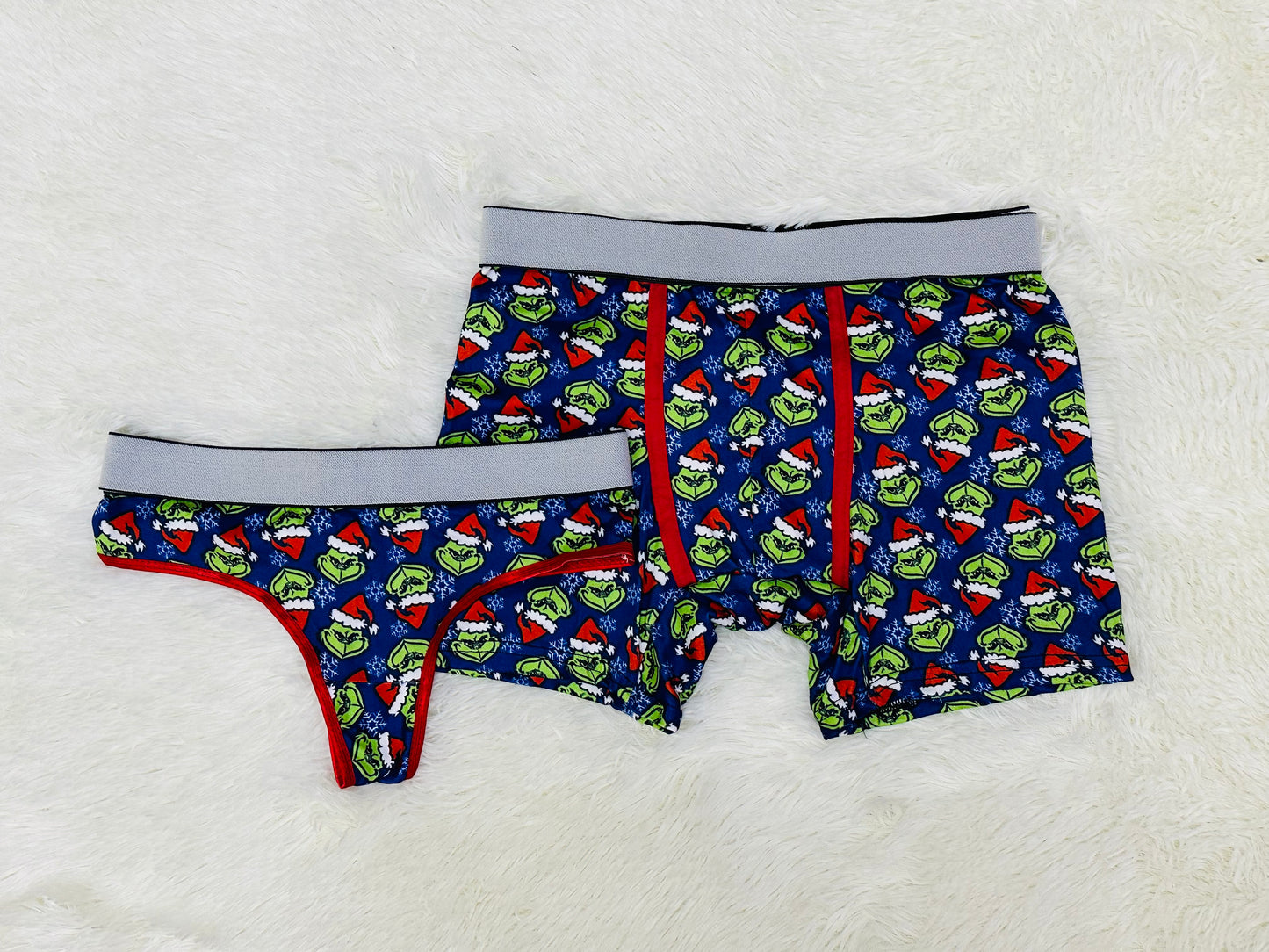 Grinch azul duo tanga navidad