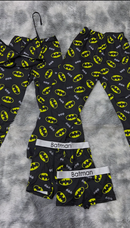 Batman Sin Color Duo de pijama de 5 piezas.