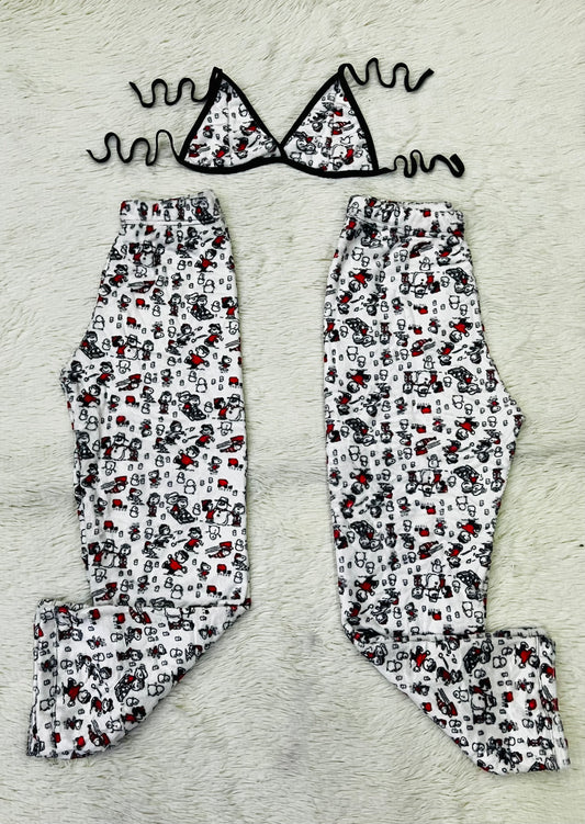 Snoopy navideño pijama afelpada dúo navidad