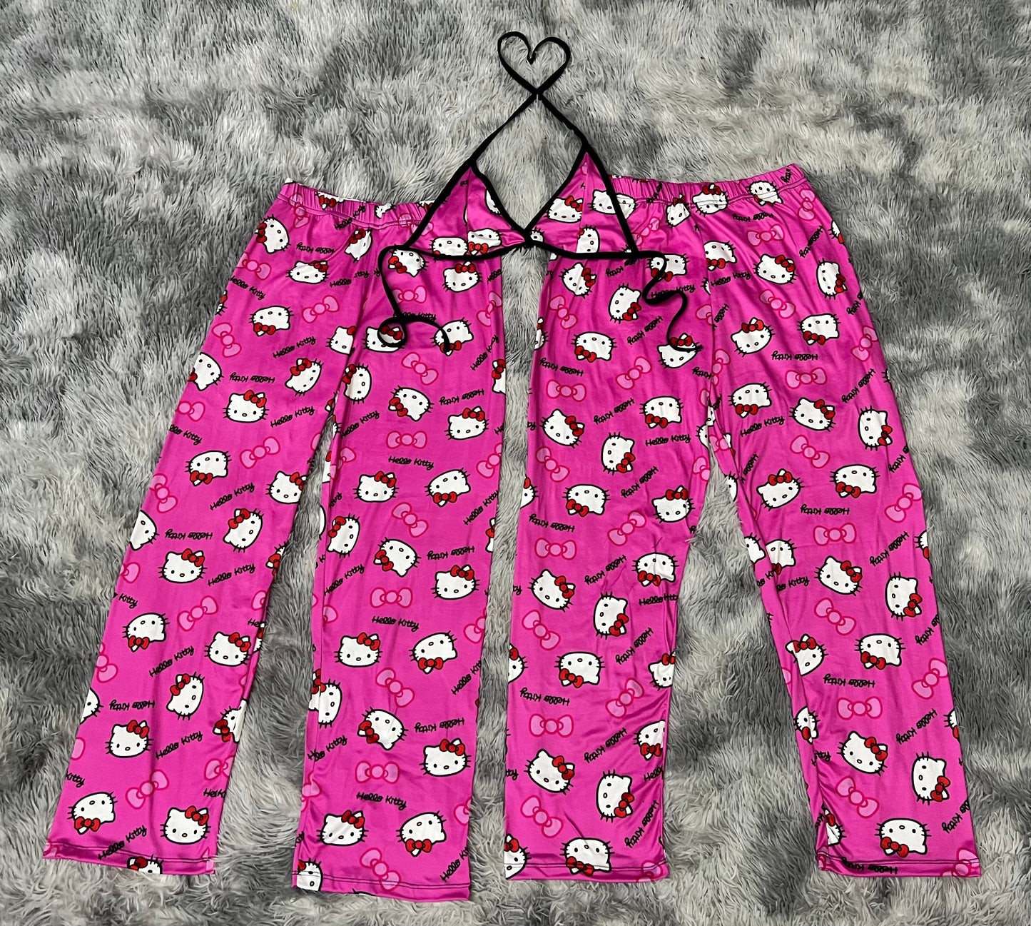 Gatito Felpa Rosa Duo de pijama afelpada.