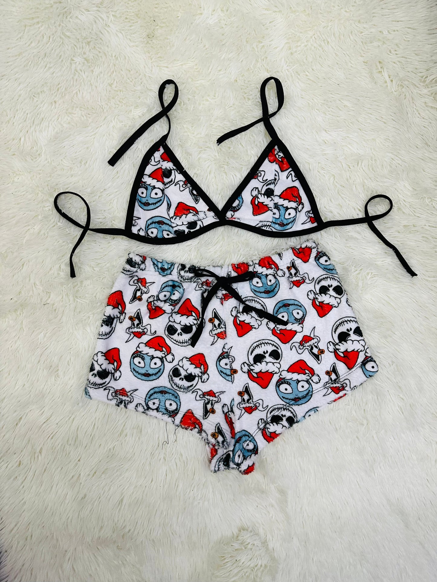 Pijama Navidad Rojo short con top