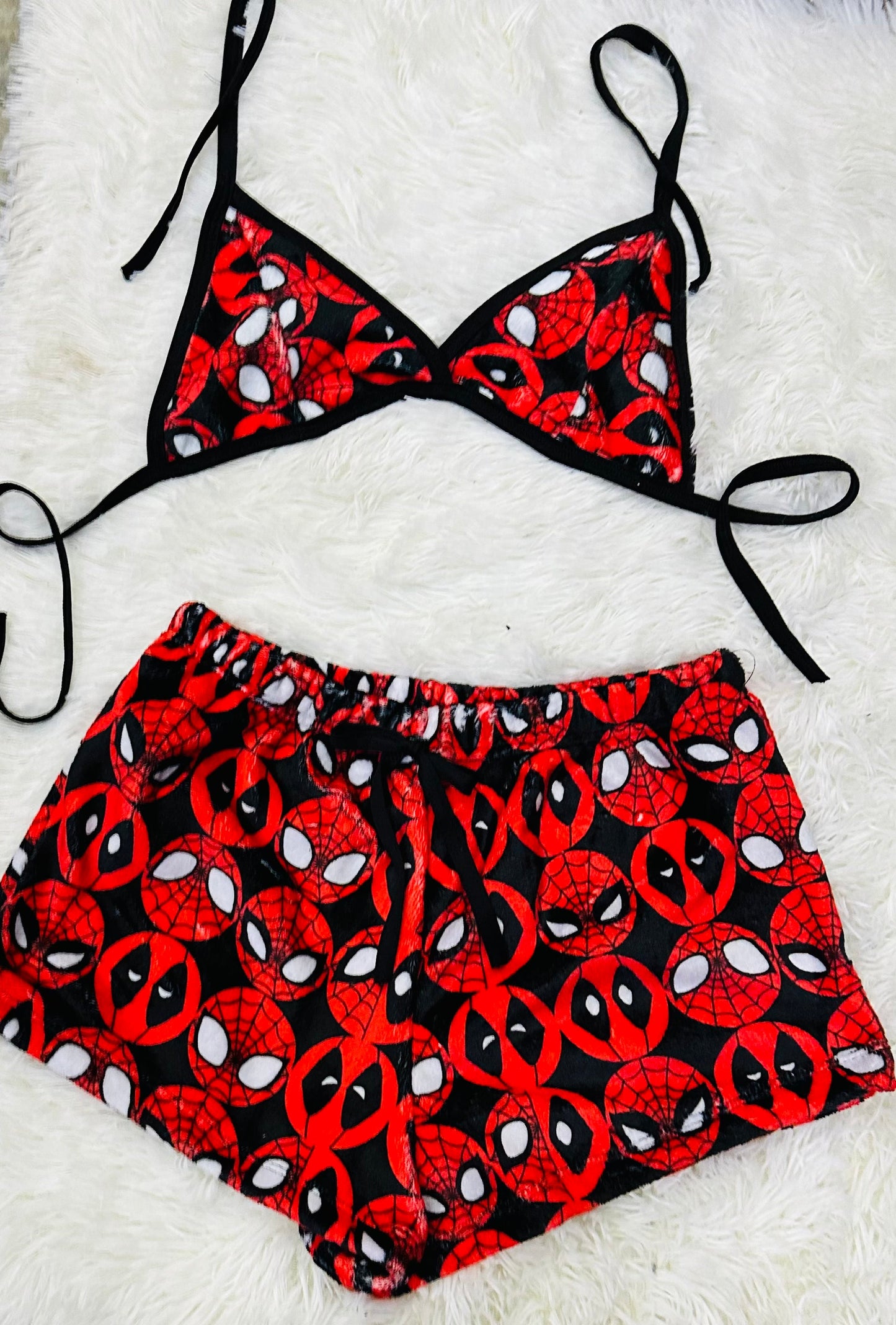 Pijama Deadpool Rojo short con top
