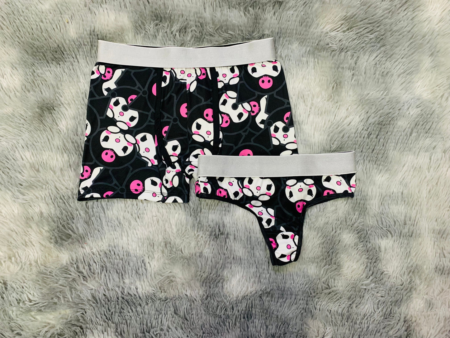 Kuromi caras Negro duo unitalla con tanga