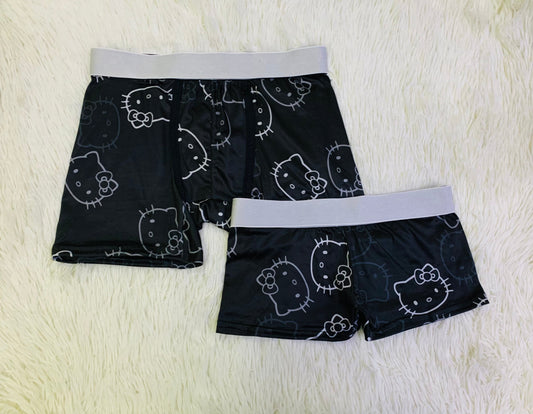 Silueta Cara Gato Negro Duo XL