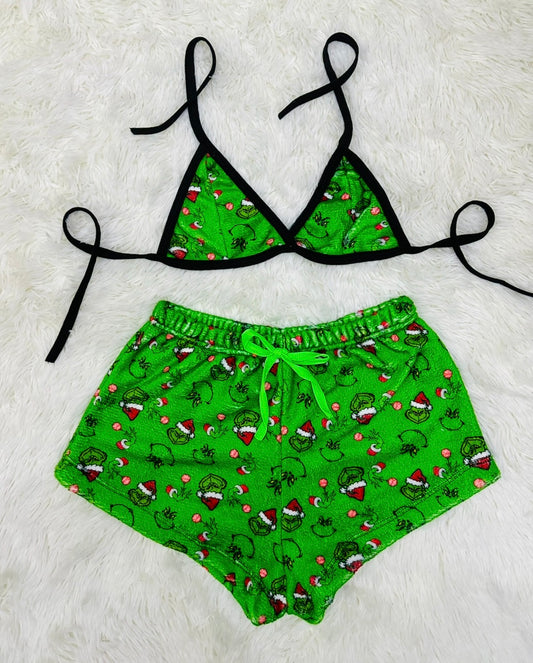 Short con top afelpado navidad Grinch 3