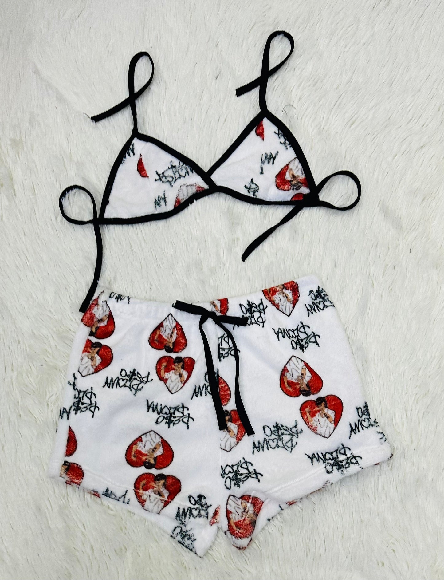 Pijamas Parejas Negro short con top