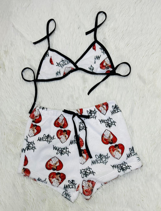 Pijamas Parejas Negro short con top