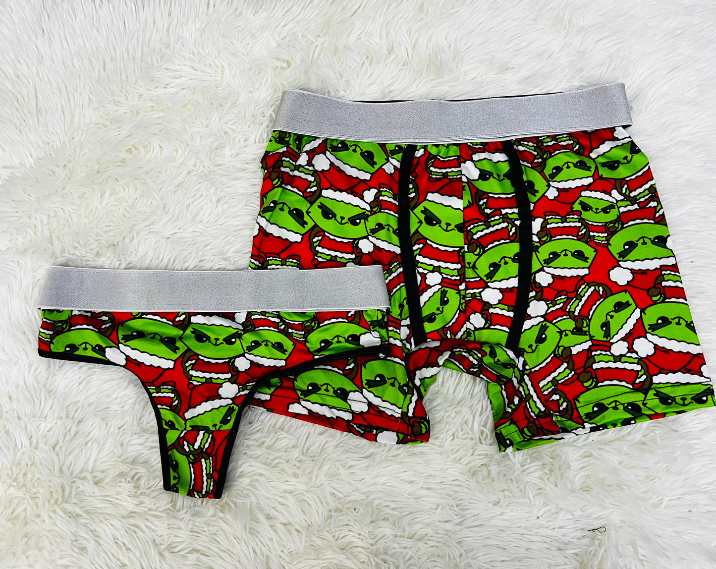 Grinch Print Verde duo unitalla con tanga