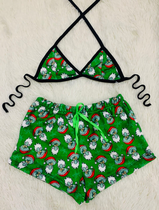 Calamardo navideño shorts afelpados