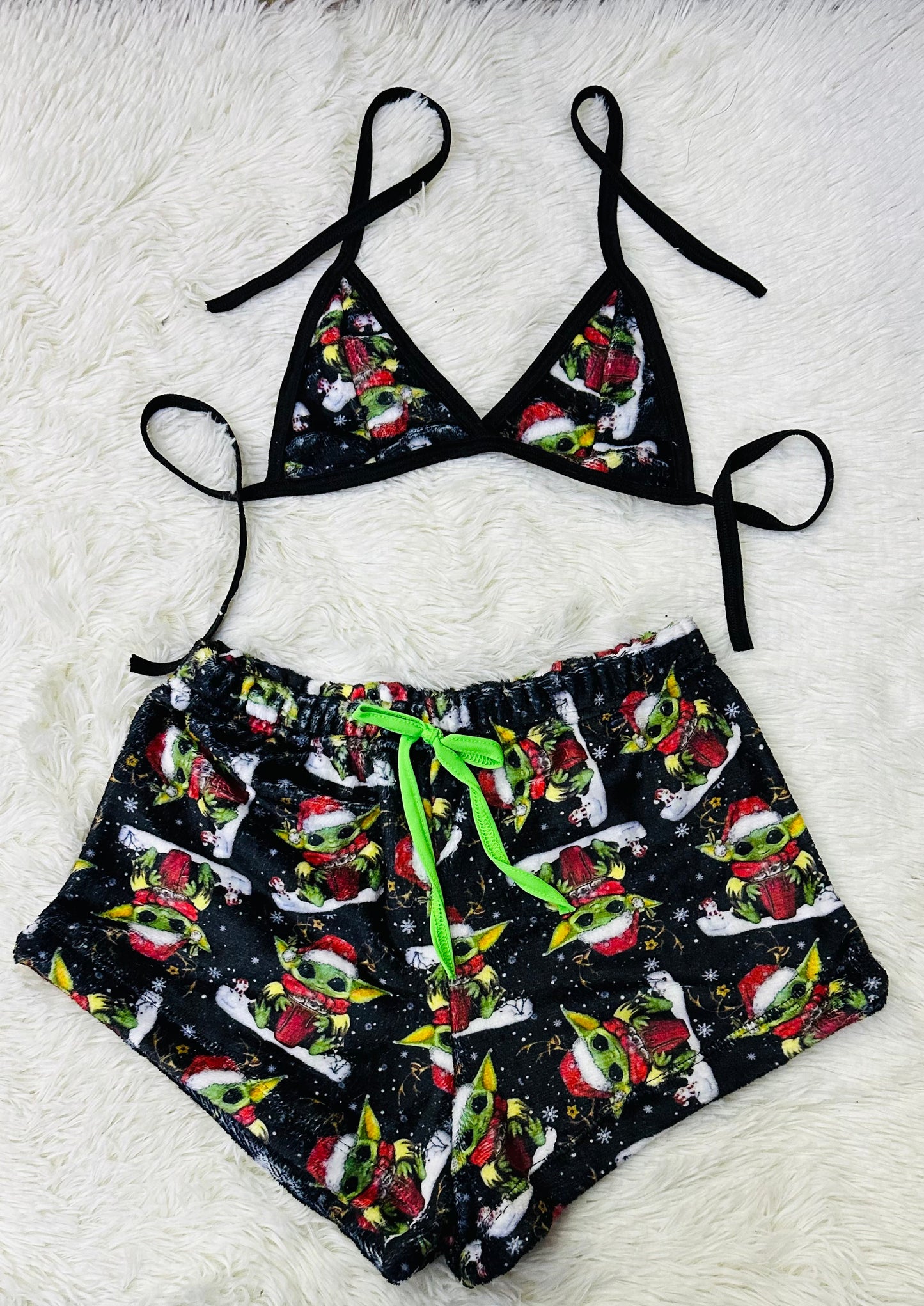 Baybi Yoda Verde short con top