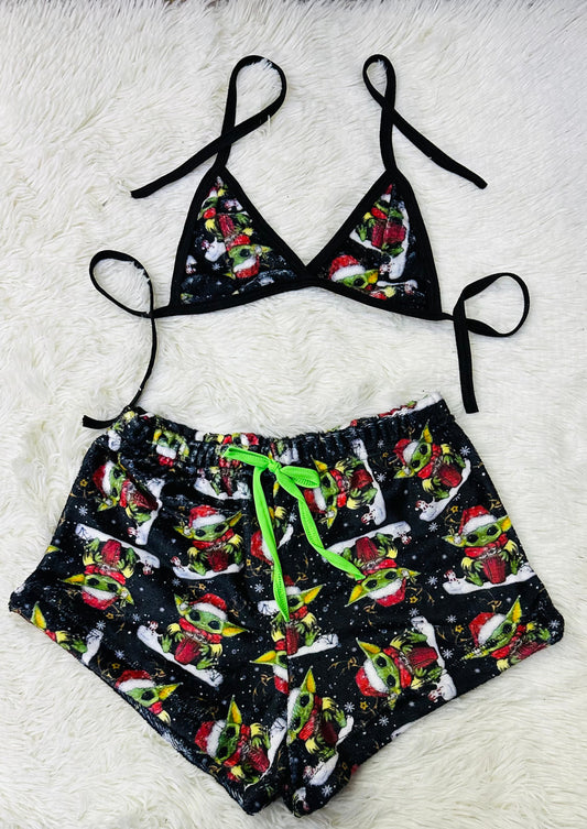 Baybi Yoda Verde short con top
