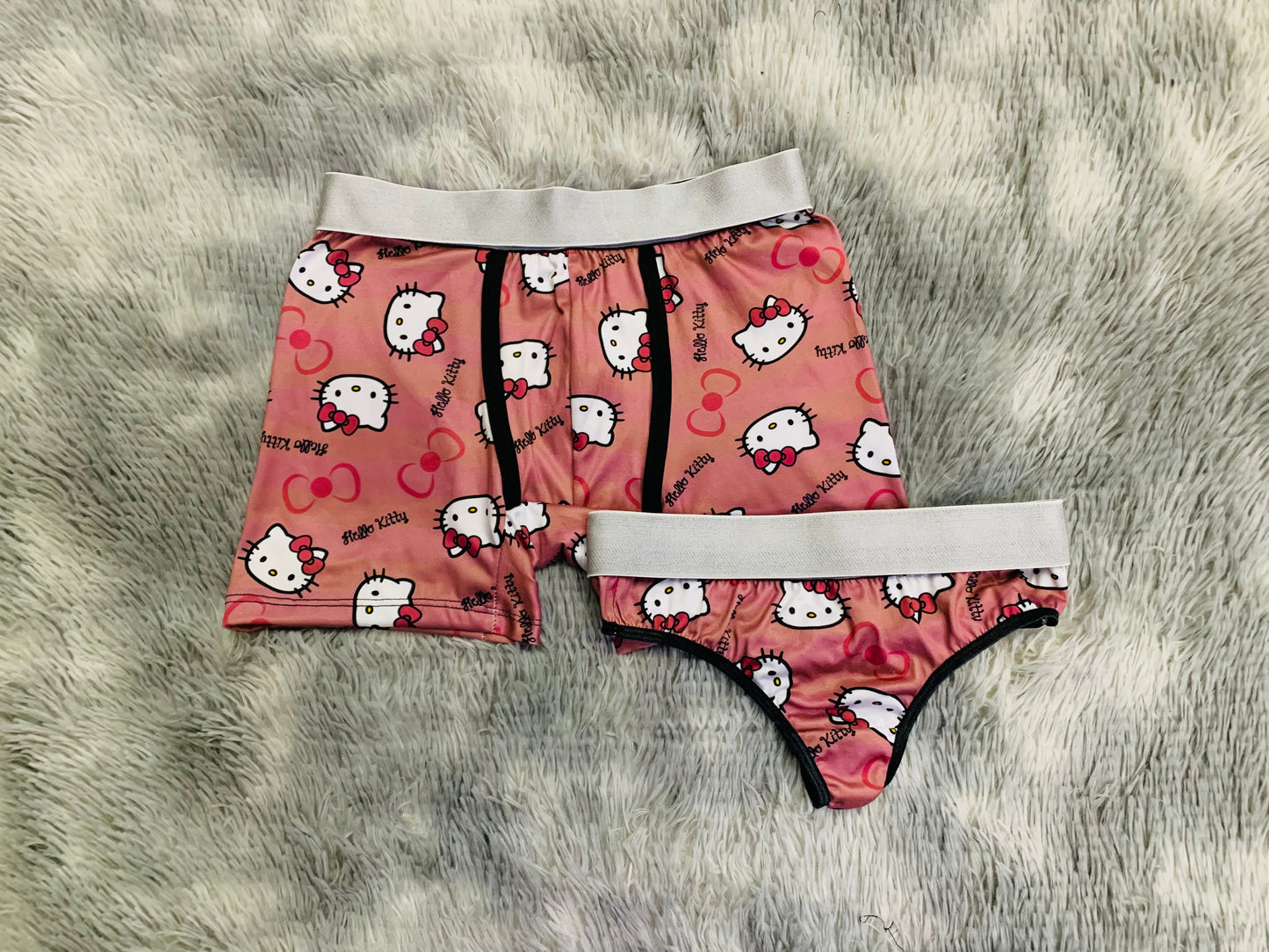Kitty Print Negro duo unitalla con tanga