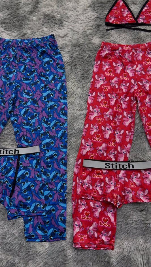 Stitch Azul Duo Unitalla De 5 Piezas.