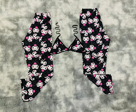 Kuromi Pijama Sin Color Duo de pijama afelpada.