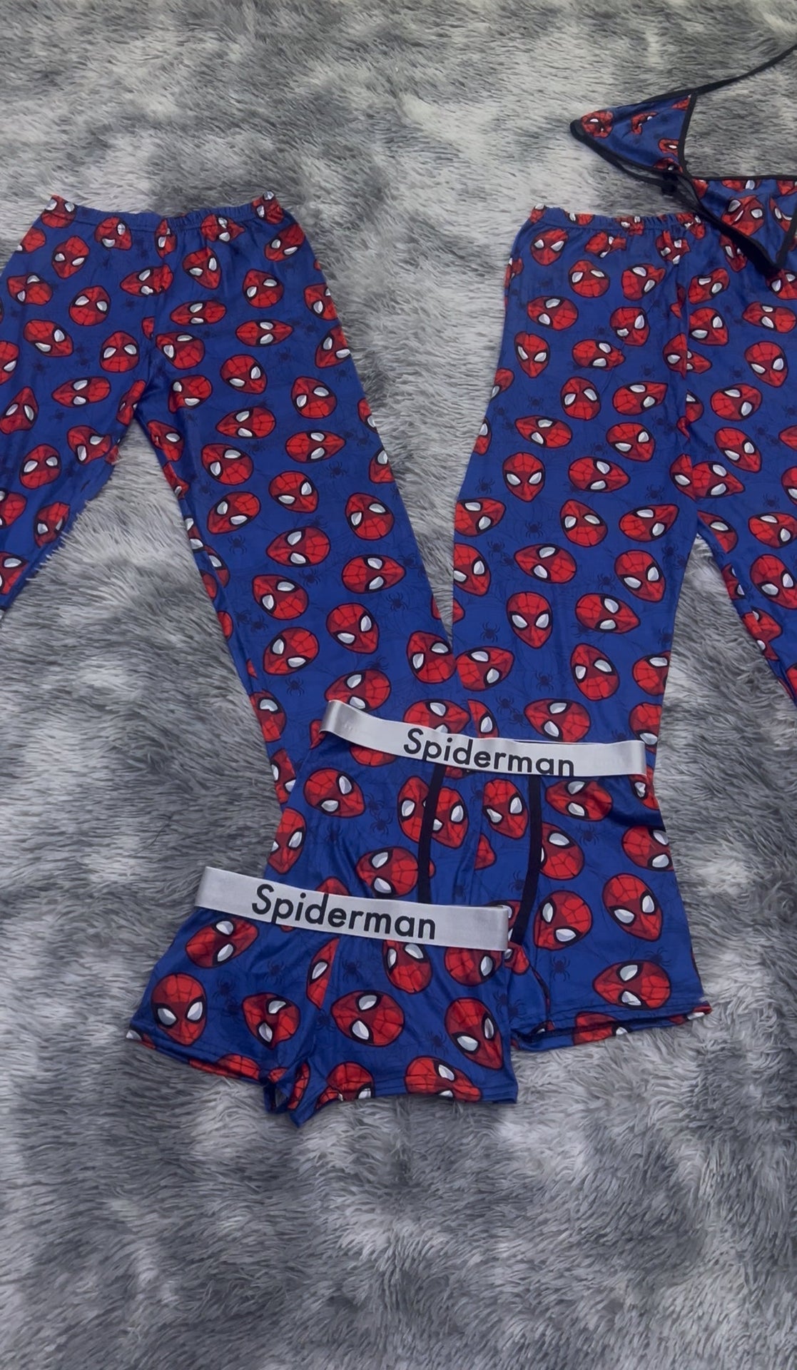 Spider-Man blue Print 5 piece pajama set Cute 🕷️🛌