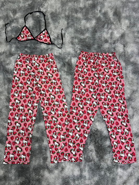 Hello Kitty fresa pijama 5 piezas