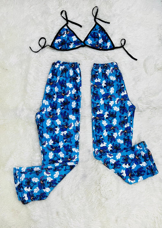 Stitch Duo de pijama afelpada.