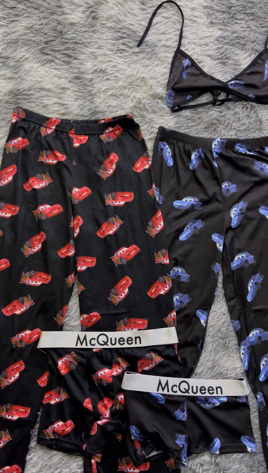 McQueen and Sally Black 5 piece pajama set
