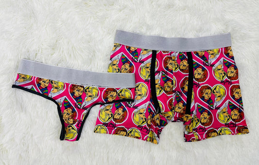 Chucky y Tiffany boxer con tanga