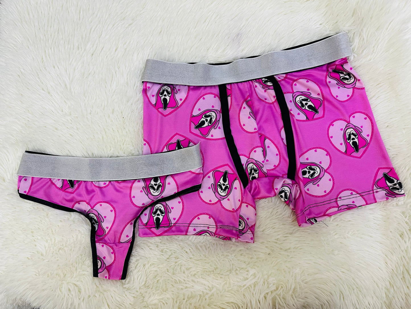Ghostface rosa boxer con tanga xl