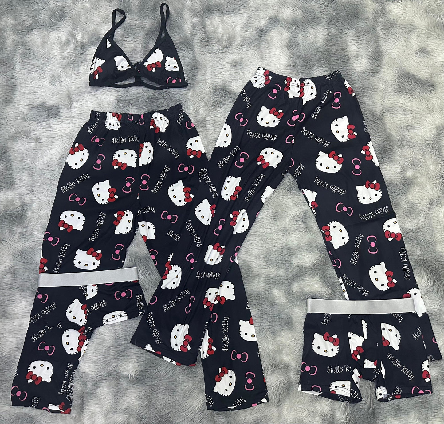 Hello Kitty black Print 5 piece pajama set 😺✨