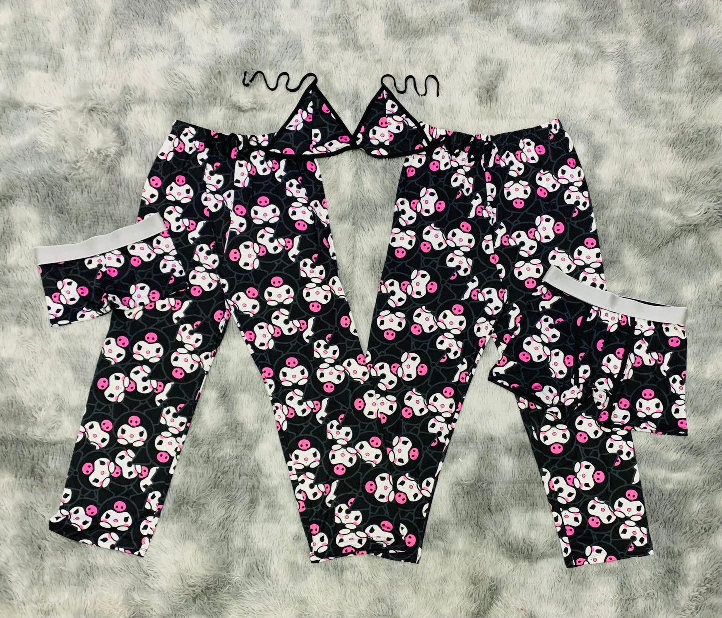 Kuromi face 5 piece pajama set 😺