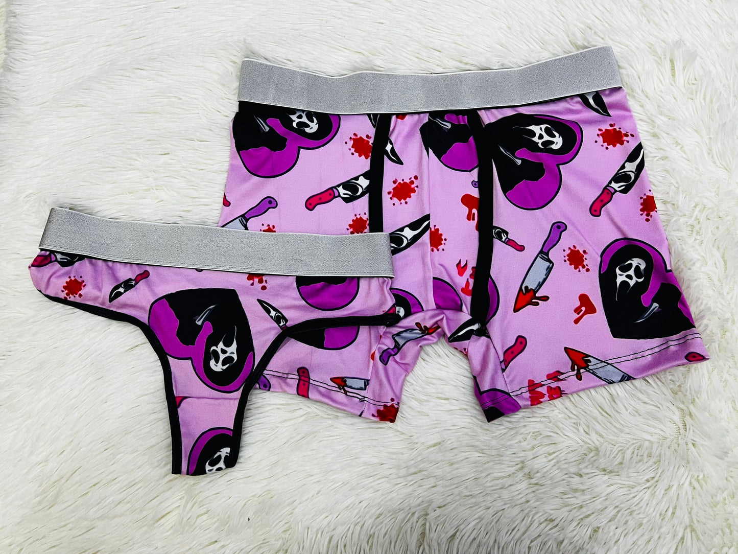 Ghostface rosa boxer con tanga xl