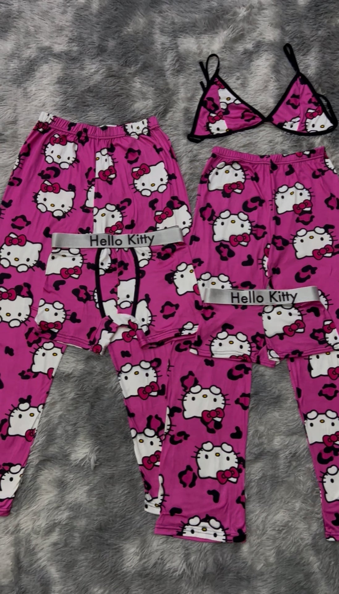 Hello Kitty Pink Cheetah 5 piece pajama set 🩷