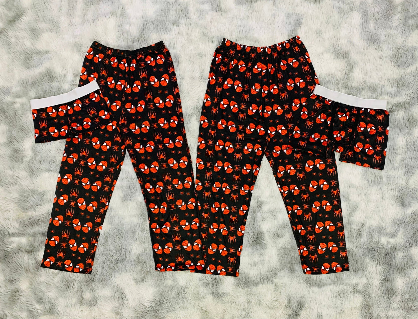Spider-Man black Print 5 piece pajama set For Couples 🕷️💖